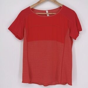 Lululemon Run: Fast Track Short Sleeve Top Love Red Size 12